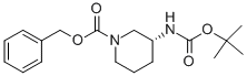(3r)-3-(((1,1-dimethylethoxy)carbonyl)amino)-1-piperidinecarboxylic acid phenylmethyl ester