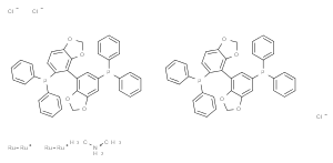 二甲基铵二氯三(μ-氯)双[(S)-(+)-5,5'-双(二苯基膦基)-4,4'-联-1,3-苯并二噁唑]二钌酸盐(II)