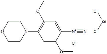 Benzenediazonium, 2,5-dimethoxy-4-(4-morpholinyl)-, chloride, compd. with zinc chloride (zncl2)