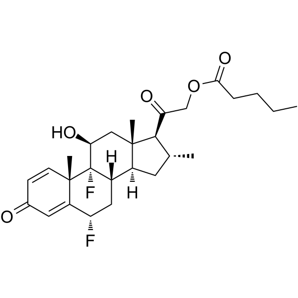 Pregna-1,4-diene-3,20-dione, 6,9-difluoro-11-hydroxy-16-methyl-21-[(1-oxopentyl)oxy]-, (6α,11β,16α)-