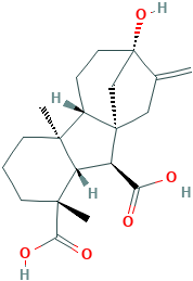 7-Hydroxy-1β,4aα-dimethyl-8-methylenegibbane-1α,10β-dicarboxylic acid