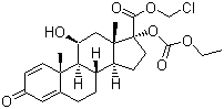 Androsta-1,4-diene-17-carboxylic acid, 17-[(ethoxycarbonyl)oxy]-11-hydroxy-3-oxo-, chloromethyl ester, (11b,17a)-
