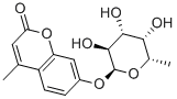 7-[(6-deoxy-alpha-L-galactopyranosyl)oxy]-4-methyl-2H-1-benzopyran-2-one