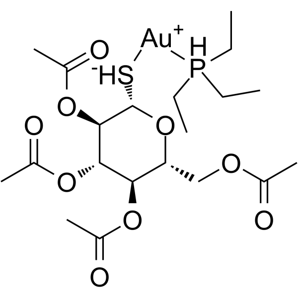 (1-Thio-beta-D-glucopyranosato)(triethylphosphine)gold 2,3,4,6-tetraacetate