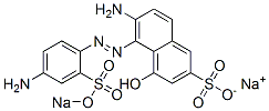 6-Amino-5-[[4-amino-2-(sodiosulfo)phenyl]azo]-4-hydroxy-2-naphthalenesulfonic acid sodium salt