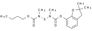 2,4-二甲基-6-氧杂-5-氧代-3-硫杂-2,4-二氮杂癸酸 2,3-二氢-2,2-二甲基-7-苯并呋喃酯