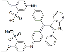 2-Ethoxy-5-[[4-[[4-[(4-ethoxy-3-sodiosulfophenyl)amino]phenyl](1-methyl-2-phenyl-1H-indol-3-yl)methylene]-2,5-cyclohexadien-1-ylidene]amino]benzenesulfonic acid