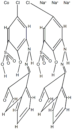 Trisodium bis[5-chloro-2-hydroxy-3-[(2-hydroxy-1-naphthyl)azo]benzenesulfonato(3-)]cobaltate(3-)