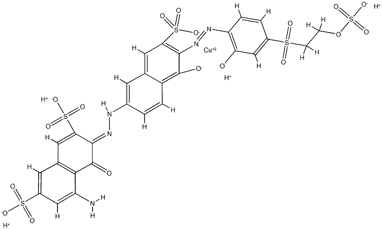 tetrahydrogen [5-amino-4-hydroxy-3-[[5-hydroxy-6-[[2-hydroxy-4-[[2-(sulphooxy)ethyl]sulphonyl]phenyl]azo]-7-sulpho-2-naphthyl]azo]naphthalene-2,7-disulphonato(6-)]cuprate(4-)