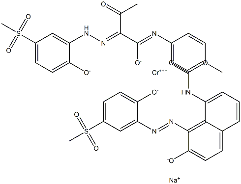 sodium [2-[(2-hydroxy-5-mesylphenyl)azo]-3-oxo-N-phenylbutyramidato(2-)][methyl [7-hydroxy-8-[(2-hydroxy-5-mesylphenyl)azo]-1-naphthyl]carbamato(2-)]chromate(1)