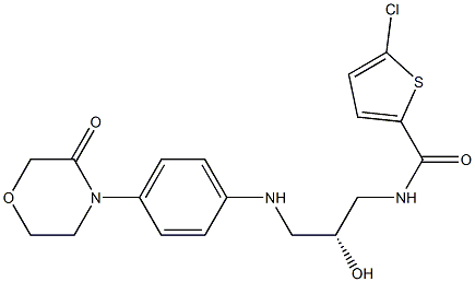 5-chloro-N-((2R)-2-hydroxy-3-{[4-(3-oxo-4-morpholinyl)-phenyl]amino}propyl)-2-thiophenecarboxamide