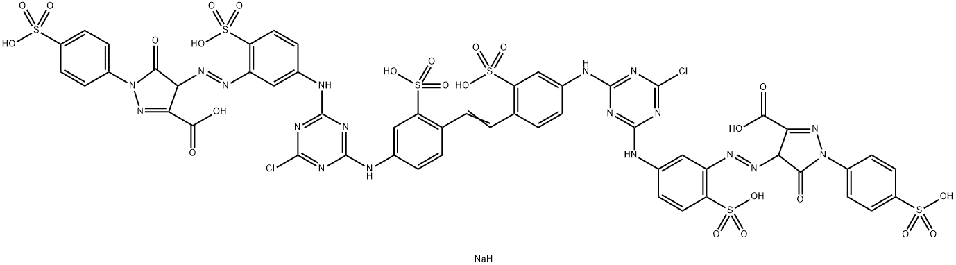 1H-Pyrazole-3-carboxylic acid, 4,4'-[1,2-ethenediylbis[(3-sulfo-4,1-phenylene)imino(6-chloro-1,3,5-triazine-4,2-diyl)imino(6-sulfo-3,1-phenylene)azo]]bis[4,5-dihydro-5-oxo-1-(4-sulfophenyl)-, hexasodium salt