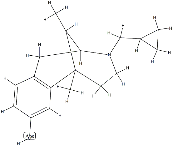 (2alpha,6alpha,11R*)-(1)-3-(Cyclopropylmethyl)-1,2,3,4,5,6-hexahydro-6,11-dimethyl-2,6-methano-3-benzazocin-8-ol