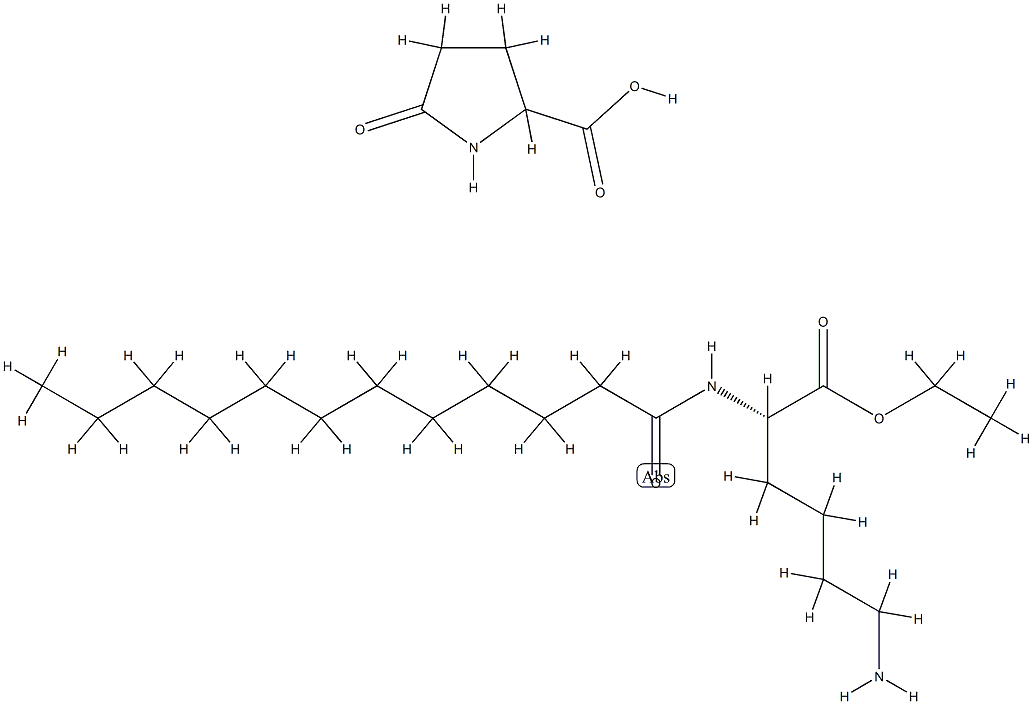 5-oxo-DL-proline, compound with ethyl N2-lauroyl-L-lysinate (1:1)