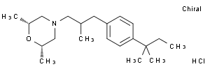 Morpholine, 4-[3-[4-(1,1-dimethylpropyl)phenyl]-2-methylpropyl]-2,6-dimethyl-, hydrochloride, cis-