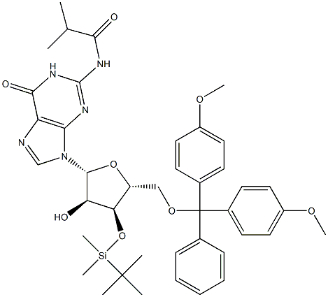 N2-isobutyryl-5'-O-(4,4'-dimethoxytrityl)-3'-O-tert-butyldimethylsilyl guanosine