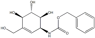 Carbamic acid, [4,5,6-trihydroxy-3-(hydroxymethyl)-2-cyclohexen-1-yl]-, phenylmethyl ester, [1S-(1α,4α,5β,6α)]- (9CI)