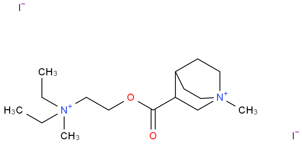 3-({2-[diethyl(methyl)ammonio]ethoxy}carbonyl)-1-methyl-1-azoniabicyclo[2.2.2]octane diiodide