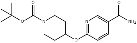 1-Piperidinecarboxylic acid, 4-[[5-(aminocarbonyl)-2-pyridinyl]oxy]-, 1,1-dimethylethyl ester