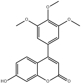 2H-1-Benzopyran-2-one, 7-hydroxy-4-(3,4,5-trimethoxyphenyl)-