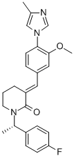 2-Piperidinone, 1-[(1S)-1-(4-fluorophenyl)ethyl]-3-[[3-methoxy-4-(4-methyl-1H-imidazol-1-yl)phenyl]methylene]-, (3E)-