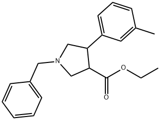 3-Pyrrolidinecarboxylic acid, 4-(3-methylphenyl)-1-(phenylmethyl)-, ethyl ester