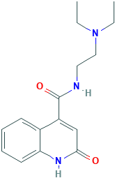 4-Quinolinecarboxamide, N-[2-(diethylamino)ethyl]-1,2-dihydro-2-oxo-