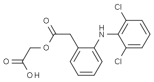 2-((2,6-dichlorophenyl)amino)-benzeneacetic aci carboxymethyl ester