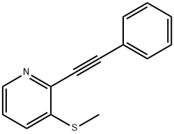 Pyridine, 3-(methylthio)-2-(2-phenylethynyl)-