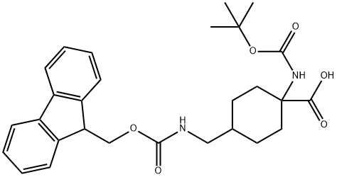 1-{[(tert-butoxy)carbonyl]amino}-4-[({[(9H-fluoren-9-yl)methoxy]carbonyl}amino)methyl]cyclohexane-1-carboxylic acid
