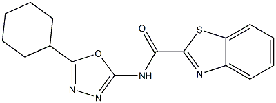 N-(5-cyclohexyl-1,3,4-oxadiazol-2-yl)-1,3-benzothiazole-2-carboxamide