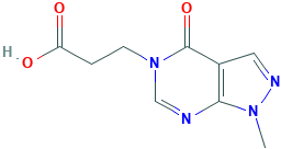 3-(1-Methyl-4-oxo-1,4-dihydro-pyrazolo[3,4-d]-pyrimidin-5-yl)-propionic acid
