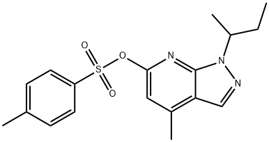 1H-Pyrazolo[3,4-b]pyridin-6-ol, 4-methyl-1-(1-methylpropyl)-, 6-(4-methylbenzenesulfonate)