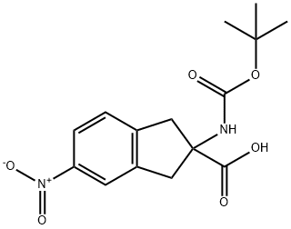 1H-Indene-2-carboxylic acid, 2-[[(1,1-dimethylethoxy)carbonyl]amino]-2,3-dihydro-5-nitro-