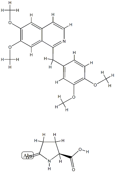 5-oxo-L-proline, compound with 1-(3,4-dimethoxybenzyl)-6,7-dimethoxyisoquinoline (1:1)