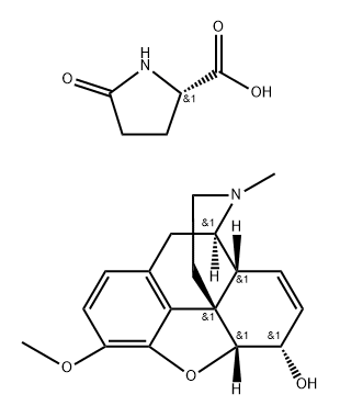 5-oxo-L-proline, compound with (5alpha,6alpha)-7,8-didehydro-4,5-epoxy-3-methoxy-17-methylmorphinan-6-ol (1:1)
