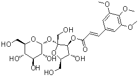 3-O-[(2E)-1-Oxo-3-(3,4,5-trimethoxyphenyl)-2-propen-1-yl]-beta-D-fructofuranosyl alpha-D-glucopyranoside