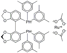 Diacetato{(R)-(+)-5,5'-bis[di(3,5-xylyl)phosphino]-4,4'-bi-1,3-benzodioxole}ruthenium(II) Ru(OAc)2[(R)-dm-segphos]