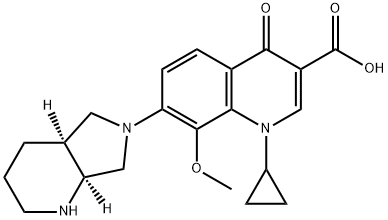 3-Quinolinecarboxylic acid, 1-cyclopropyl-1,4-dihydro-8-methoxy-7-[(4aS,7aS)-octahydro-6H-pyrrolo[3,4-b]pyridin-6-yl]-4-oxo-