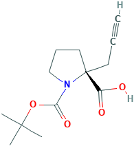 (R)-1-(tert-Butoxycarbonyl)-2-(prop-2-yn-1-yl)pyrrolidine-2-carboxylic acid