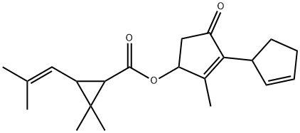 2,2-Dimethyl-3-(2-methyl-1-propenyl)cyclopropanecarboxylic acid 3-(2-cyclopentenyl)-2-methyl-4-oxo-2-cyclopentenyl