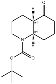 1(2H)-Quinolinecarboxylic acid, octahydro-5-oxo-, 1,1-dimethylethyl ester, (4aR,8aR)-rel-