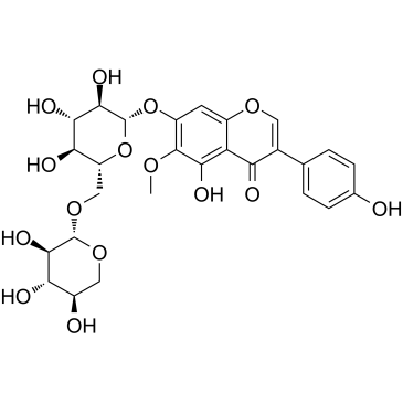 4H-1-Benzopyran-4-one, 5-hydroxy-3-(4-hydroxyphenyl)-6-methoxy-7-[(6-O-β-D-xylopyranosyl-β-D-glucopyranosyl)oxy]-