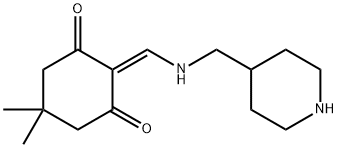 5,5-二甲基-2-{[(哌啶-4-基甲基)-氨基]-亚甲基}-环己烷-1,3-二酮