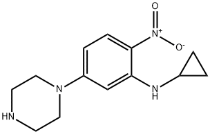 N-cyclopropyl-2-nitro-5-piperazin-1-ylaniline