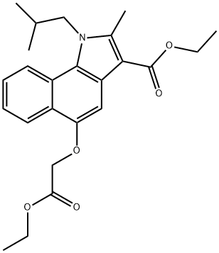 1H-Benz[g]indole-3-carboxylic acid, 5-(2-ethoxy-2-oxoethoxy)-2-methyl-1-(2-methylpropyl)-, ethyl ester
