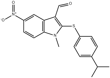1-methyl-5-nitro-2-{[4-(propan-2-yl)phenyl]sulfanyl}-1H-indole-3-carbaldehyde