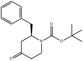 1-Piperidinecarboxylic acid, 4-oxo-2-(phenylmethyl)-, 1,1-dimethylethyl ester, (2R)-