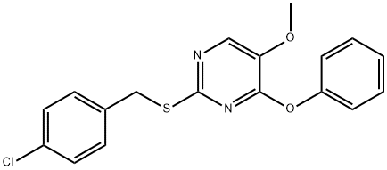 2-[(4-CHLOROBENZYL)SULFANYL]-5-METHOXY-4-PHENOXYPYRIMIDINE