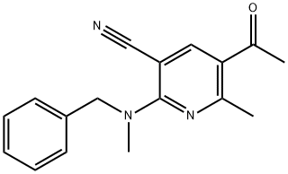 3-Pyridinecarbonitrile, 5-acetyl-6-methyl-2-[methyl(phenylmethyl)amino]-